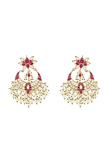 Gold Plated Red Onyx Necklace Set