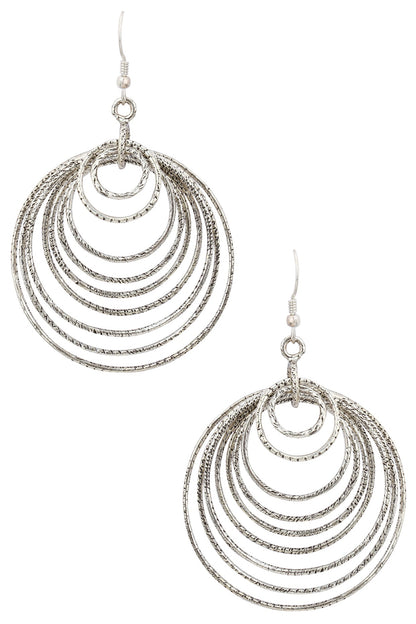 Antique Silver Finish Spiral Earrings