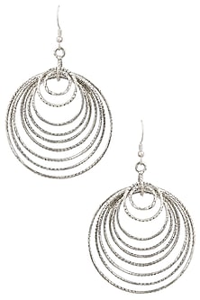 Antique Silver Finish Spiral Earrings