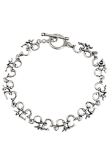 Antique Silver Finish "Om" Bracelet
