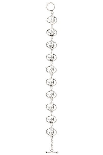 Antique Silver Finish "Om" Bracelet