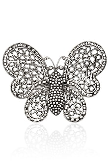 Antique Silver Finish Butterfly Ring