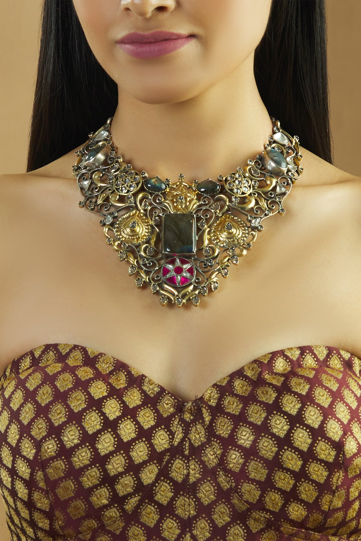 Stone Carved Choker  