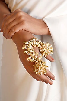 Gold Plated Beads & Pearl Ring