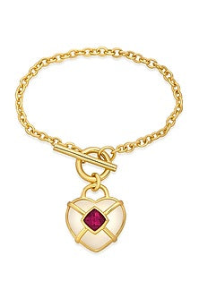 Gold Plated Pink Hydro Stone Bracelet