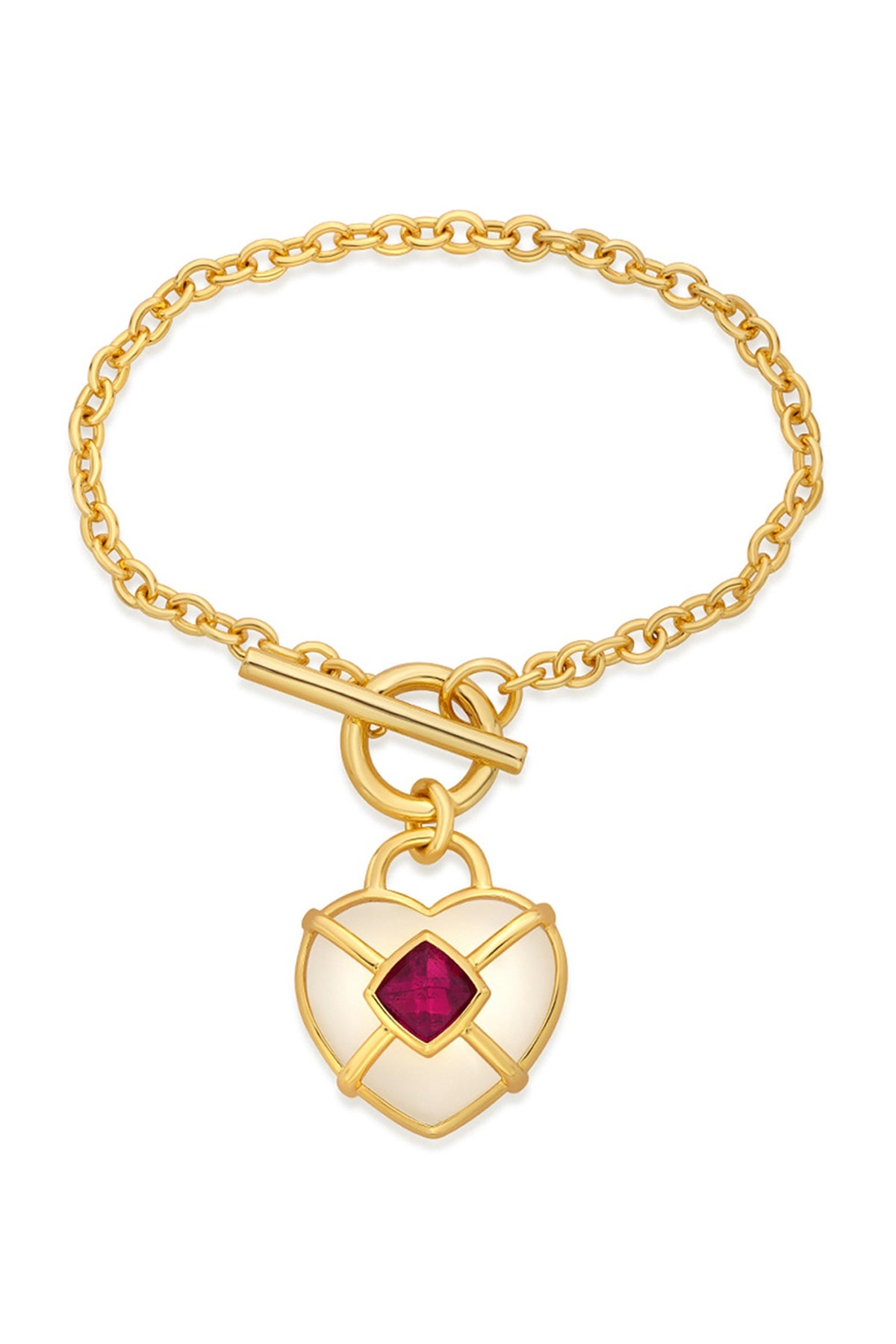 Gold Plated Pink Hydro Stone Bracelet