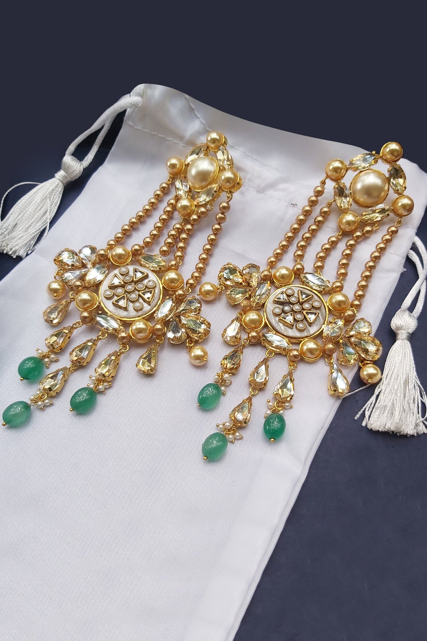 Stone Long Earrings 