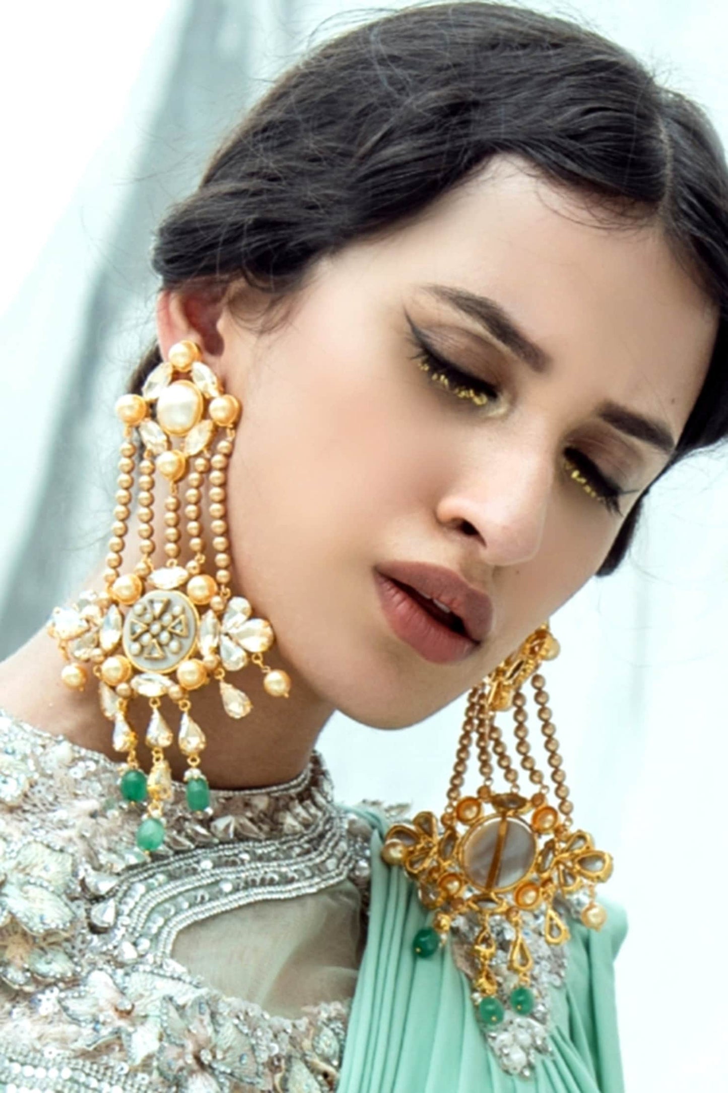 Stone Long Earrings 