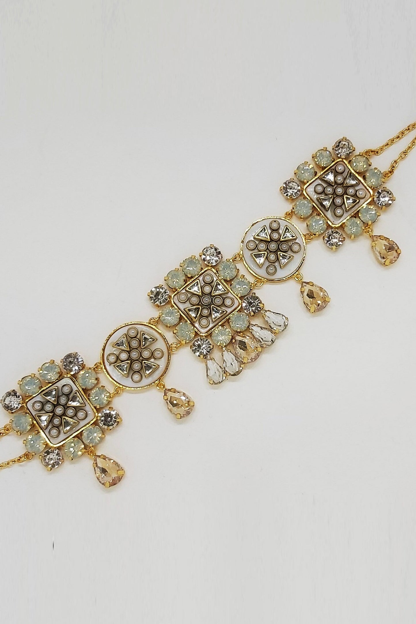 Gold Crystal & Kundan Choker 