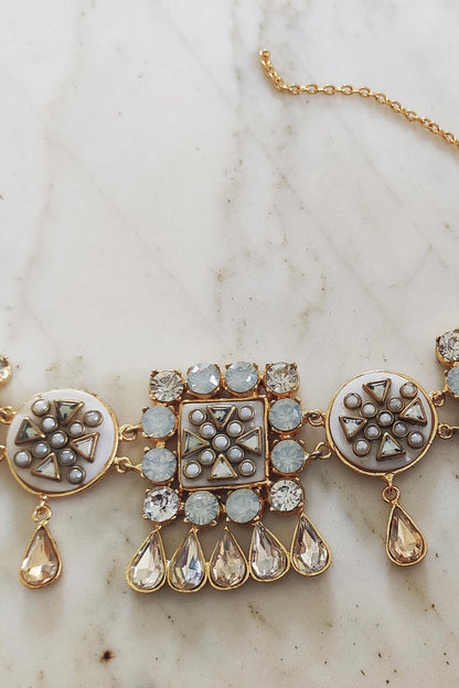 Gold Crystal & Kundan Choker 