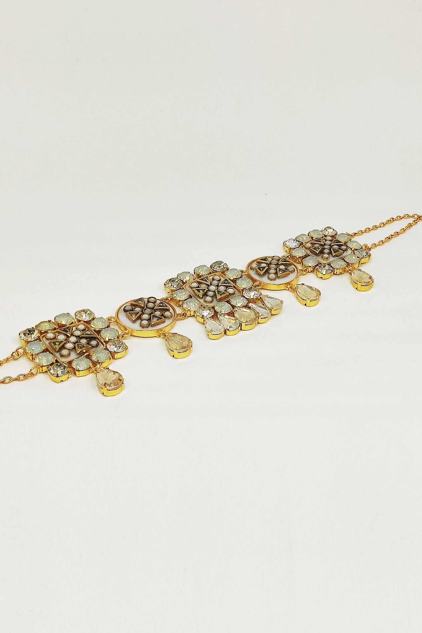 Gold Crystal & Kundan Choker 