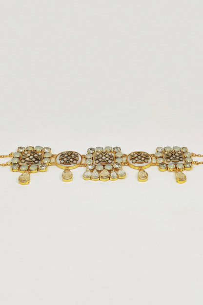 Gold Crystal & Kundan Choker 