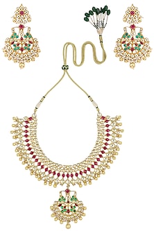 Gold Plated Choker Necklace Set