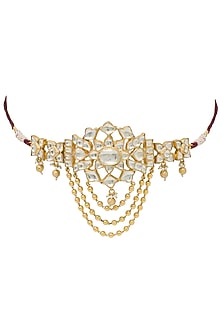 Gold plated kundan amulet