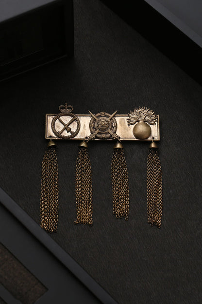 Antique Gold Finish Alexander Brooch