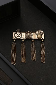 Antique Gold Finish Alexander Brooch