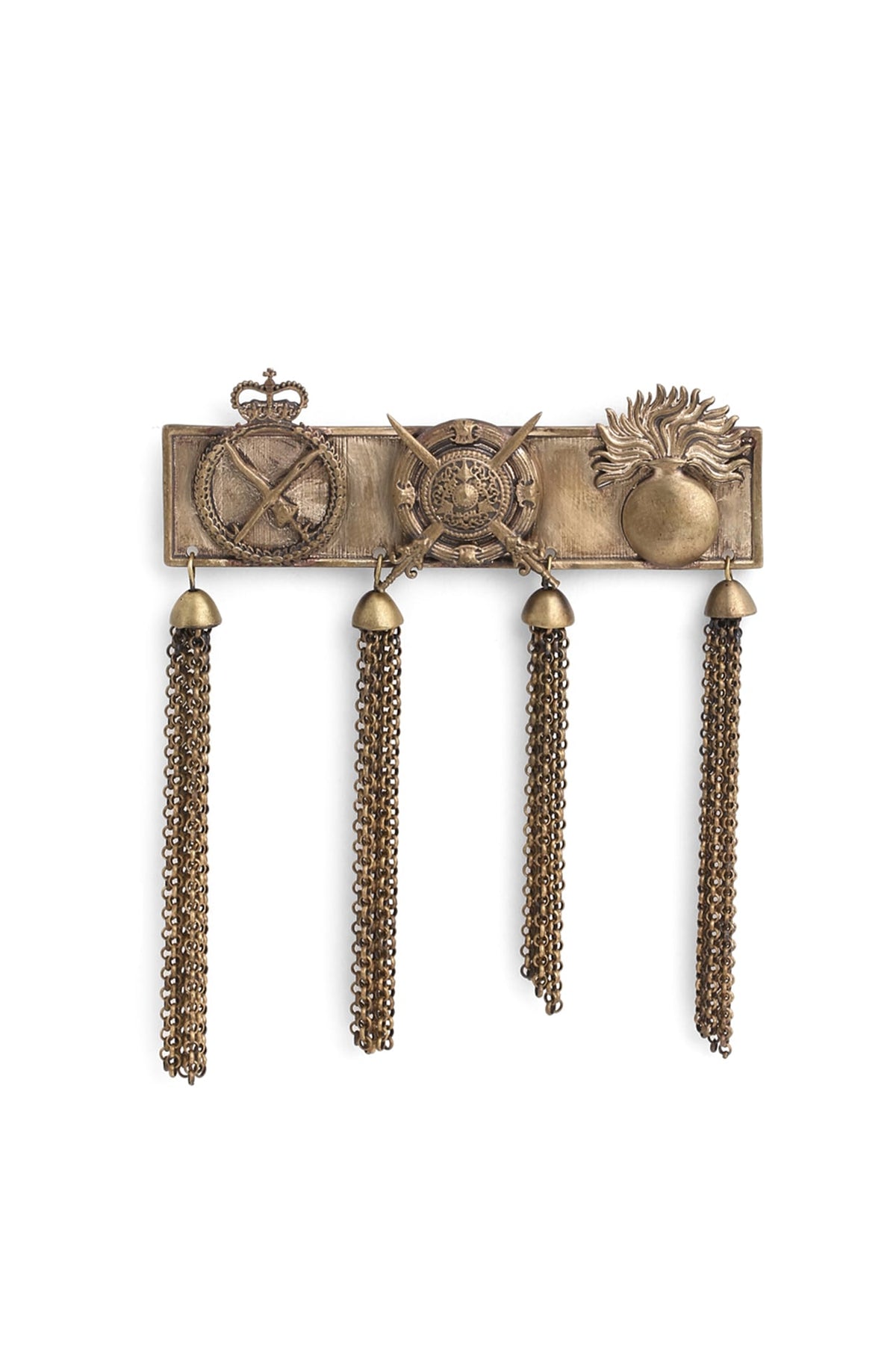 Antique Gold Finish Alexander Brooch