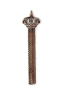 Antique Gold Finish Edward Dangling Chain Brooch