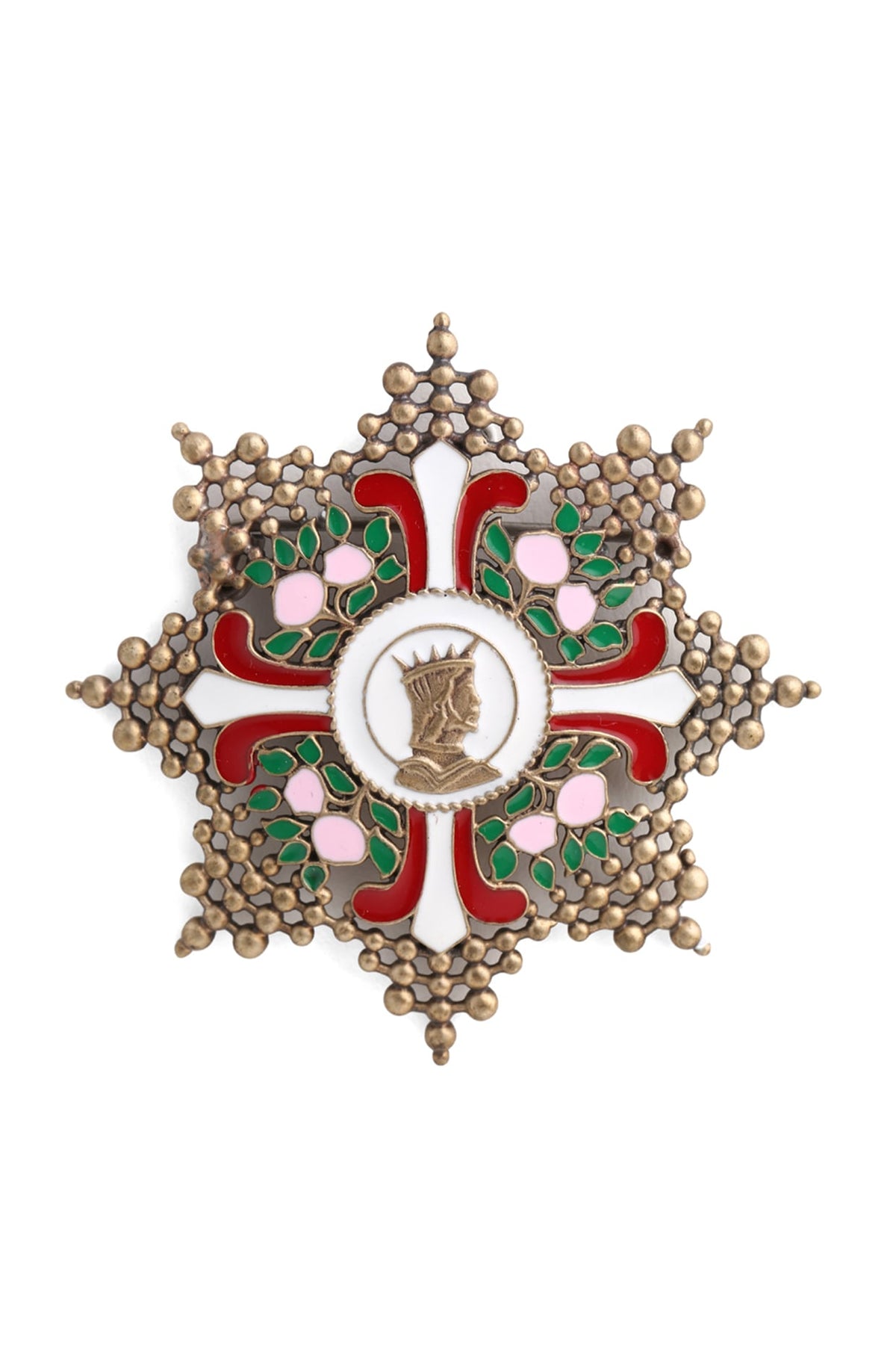 Antique Gold Finish Richard Brooch