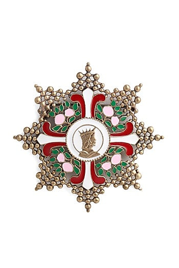 Antique Gold Finish Richard Brooch