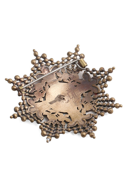 Antique Gold Finish Richard Brooch