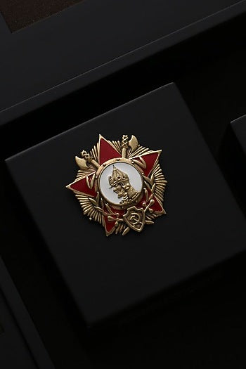 Antique Gold Finish Hannibal Brooch