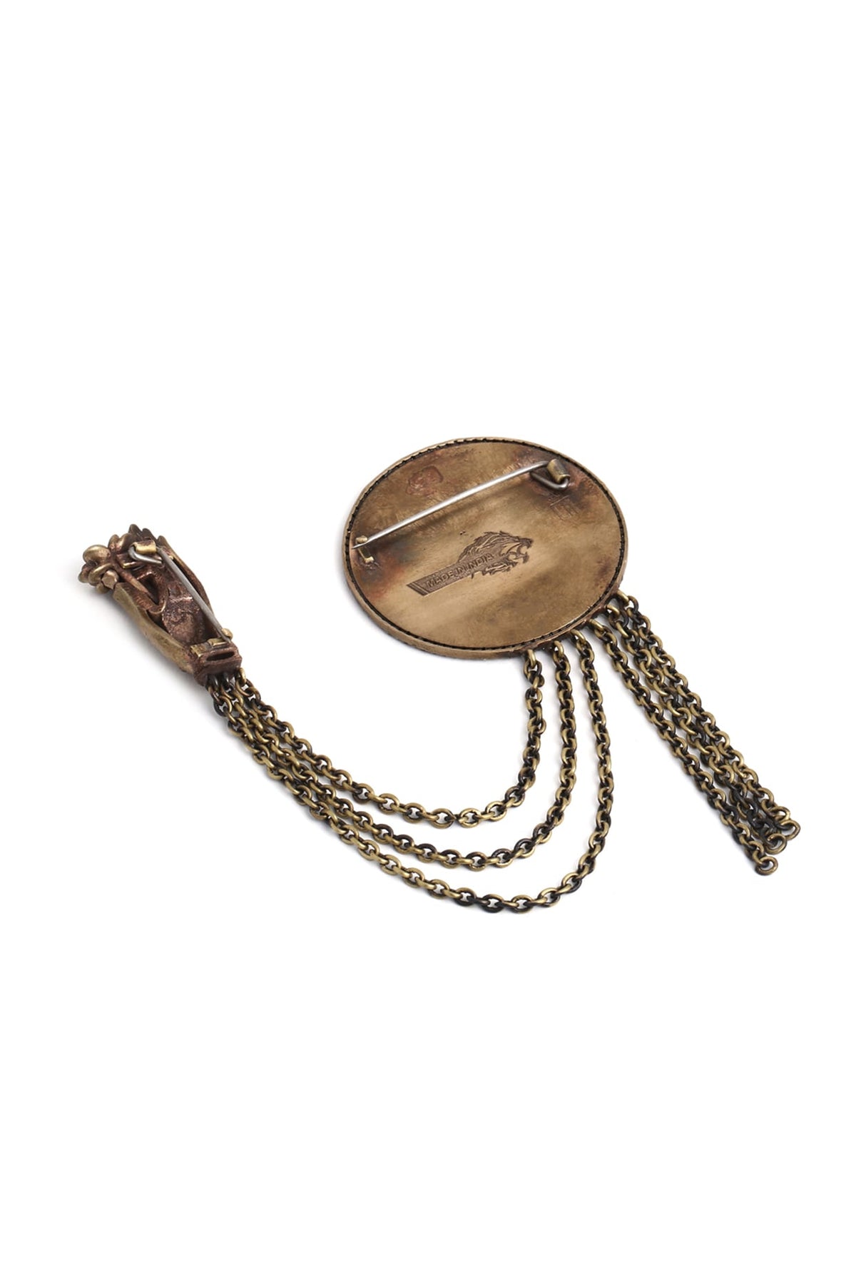 Antique Gold Finish Buddha Brooch