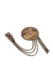 Antique Gold Finish Buddha Brooch