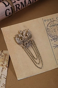 Antique Gold Finish Eagle Brooch