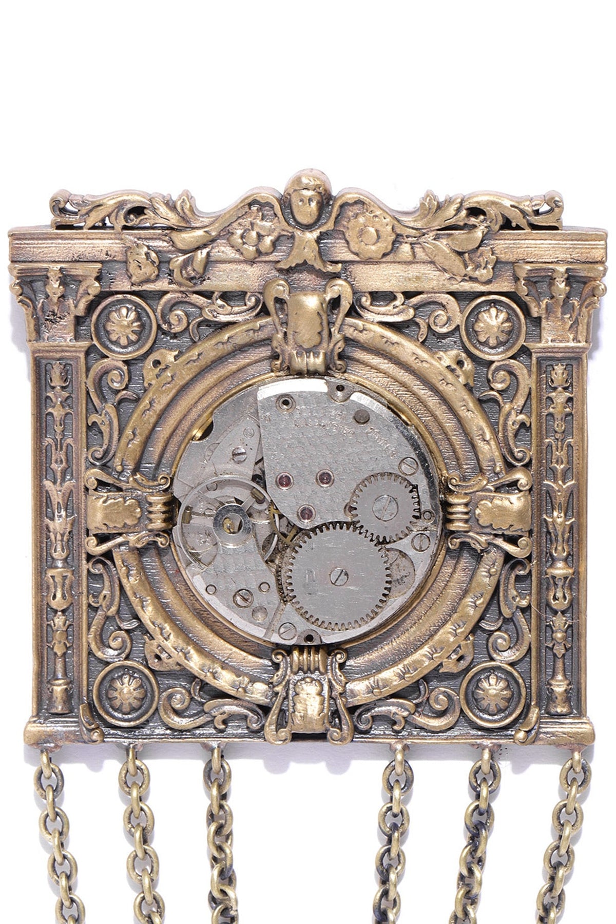 Antique Gold Finish Wallace Brooch