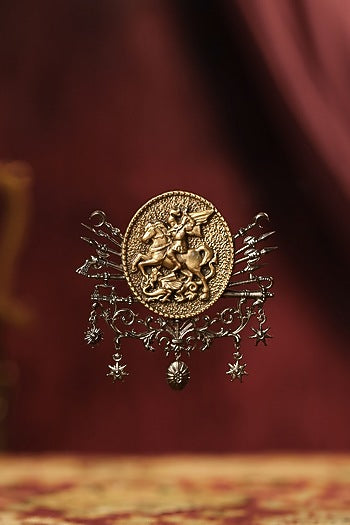 Two-Tone Finish Warrior Prince Brooch