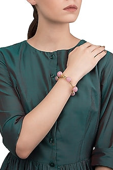 Mauve Zircon Ball Bangle