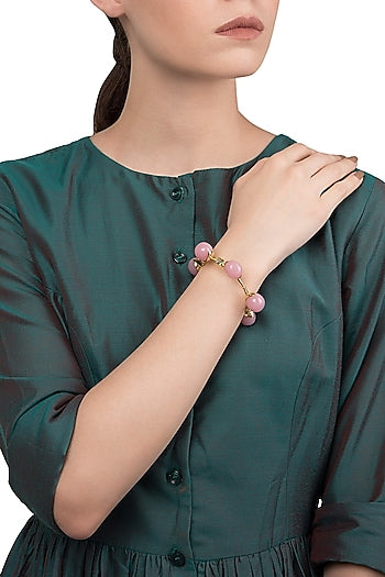 Mauve Zircon Ball Bangle
