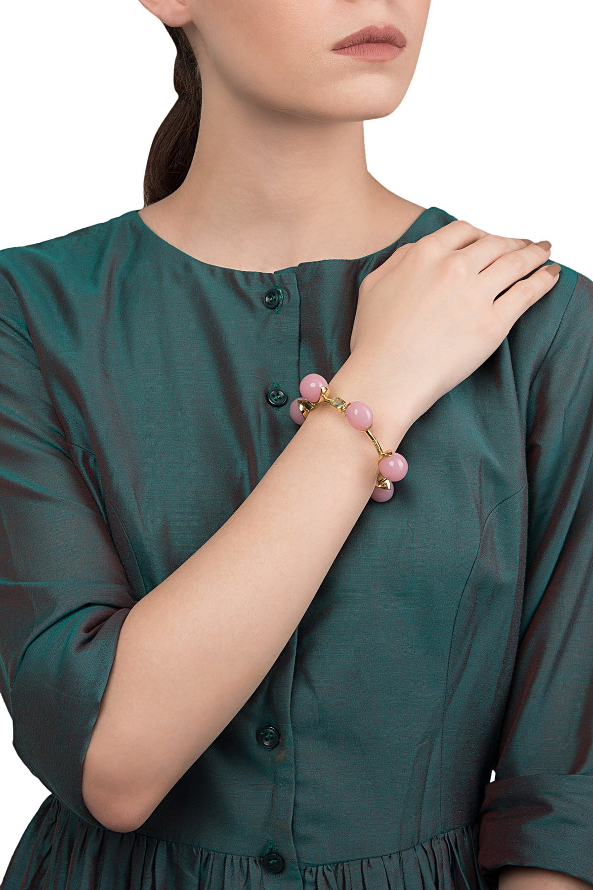 Mauve Zircon Ball Bangle