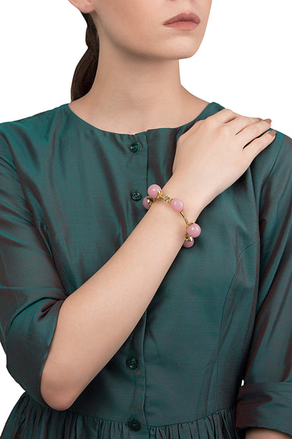 Mauve Zircon Ball Bangle