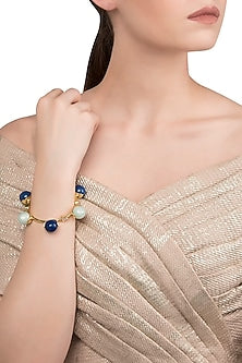 Blue Dual Tone Zircon Ball Bangle