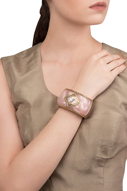 Baby Pink Ellipsis Bangle
