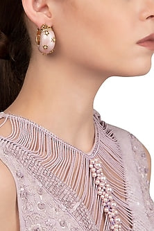 Pink Confetti Hoop Earrings