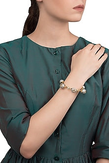Gold Plated Grey Zircon Audrey Bangle