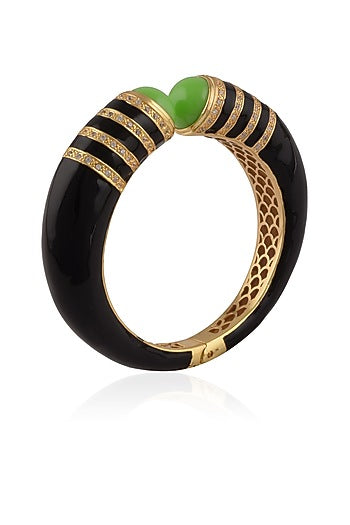 Black Pyramid Enamel Bangle