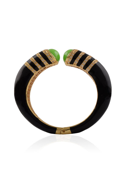 Black Pyramid Enamel Bangle