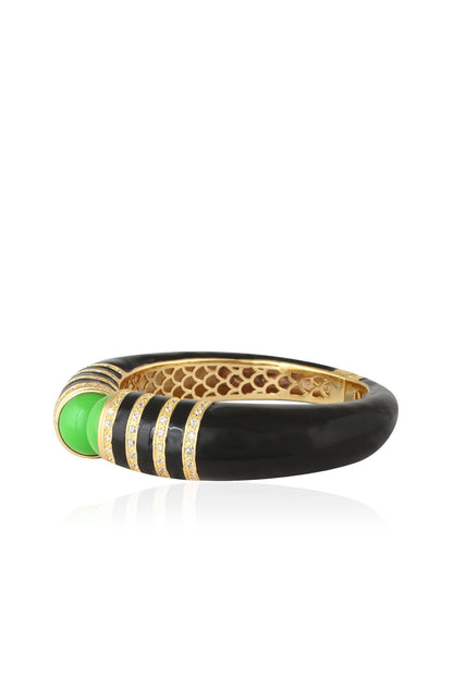 Black Pyramid Enamel Bangle