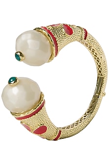 White and Red Cathedral Open Bangle