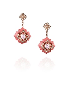 Silver north star earrings