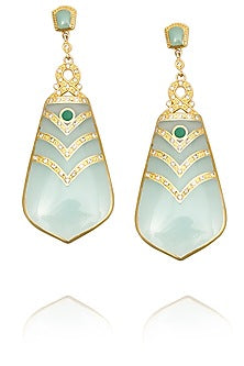Gold plated berry drop earrings