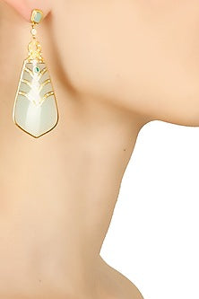 Gold plated berry drop earrings