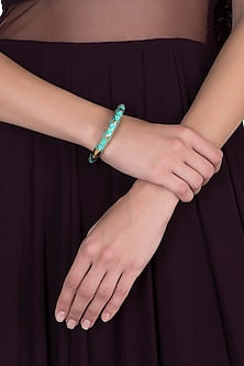 Gold Plated Pistachio Bangle