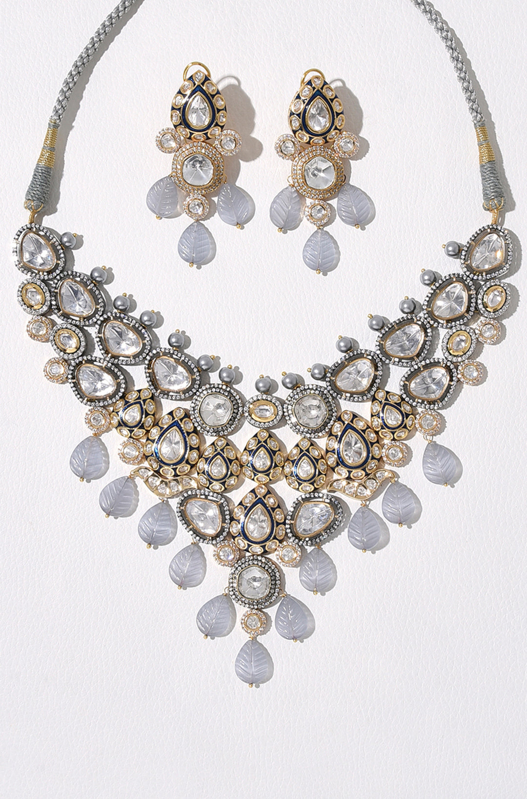 Polki & Carved Stone Bridal Necklace Set