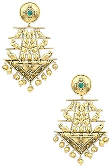 Gold Plated 6 Bird Motifs Earrings