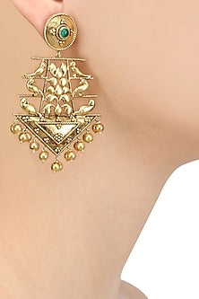 Gold Plated 6 Bird Motifs Earrings